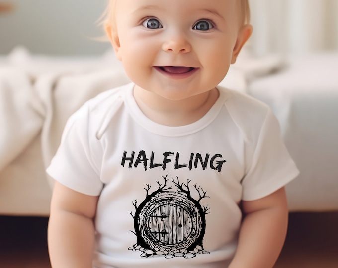 Halfling Baby bodysuit , Fantasy Movie Baby Bodysuit, Halfling House Baby Shirt,One Ring Baby, Little Halfling Baby Tee,Halfling Toddler Tee