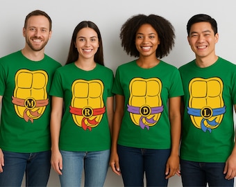 Teenage Mutant Ninja Turtles Family Matching Shirts, Turtle Group Costume T-Shirt, Funny Group Halloween Outfit, Turtle Sweatshirt Hoodie