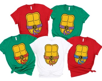 Turtles Group Shirt, Turtles Matching T Shirt, Anime Kid T-Shirt, Cartoon Youth T Shirt, Movie Toddler Outfit, Anime Boy Tee
