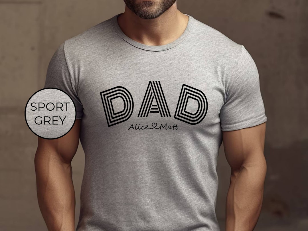 Custom Dad Shirt With Kids Names, Personalized Dad Shirts, Father 2024 ...
