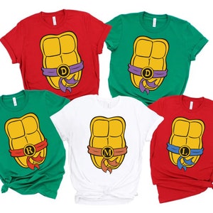 Turtles Group Shirt, Turtles Matching T Shirt, Anime Kid T-Shirt, Cartoon Youth T Shirt, Movie Toddler Outfit, Anime Boy Tee-2