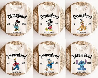 Retro Disneyland Est 1955 Shirt, All Characters Disney Shirt, Mickey And Friends Shirt, Disney Matching Shirt, Disney Group Shirt