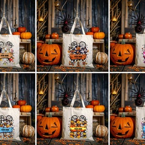 Disney Characters Halloween Bag, Mickey Minnie Trick or Treat Bag, Mickey Minnie Gift for Halloween, Halloween Disney Bags,Disney Lover Gift
