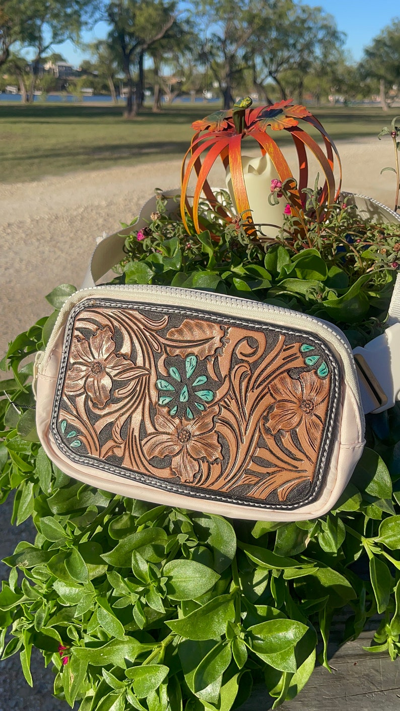 Custom Tooled Leather Sling Bag Etsy