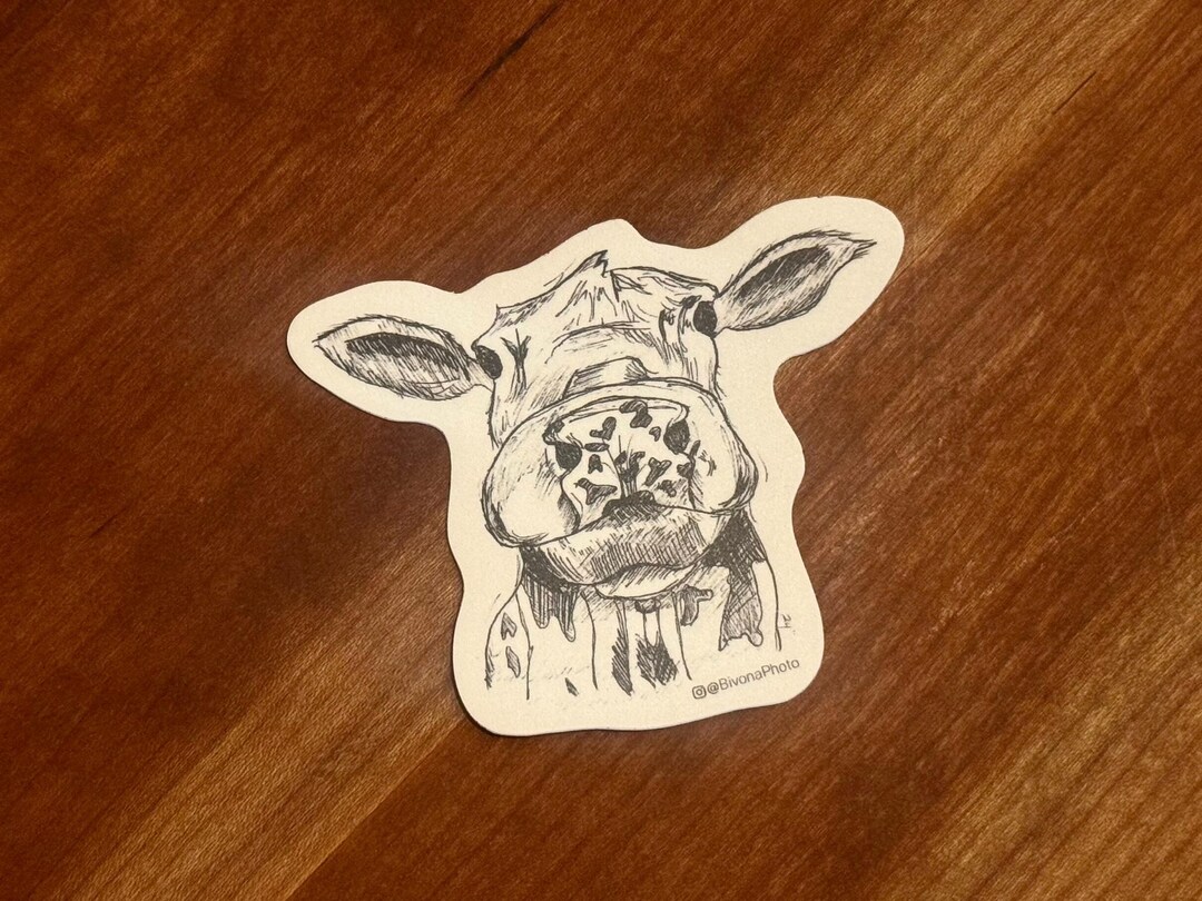 Cow Sticker - Etsy