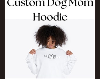 Suéter personalizado para mamá de perro, nombres de perros personalizados en suéter personalizado con manga