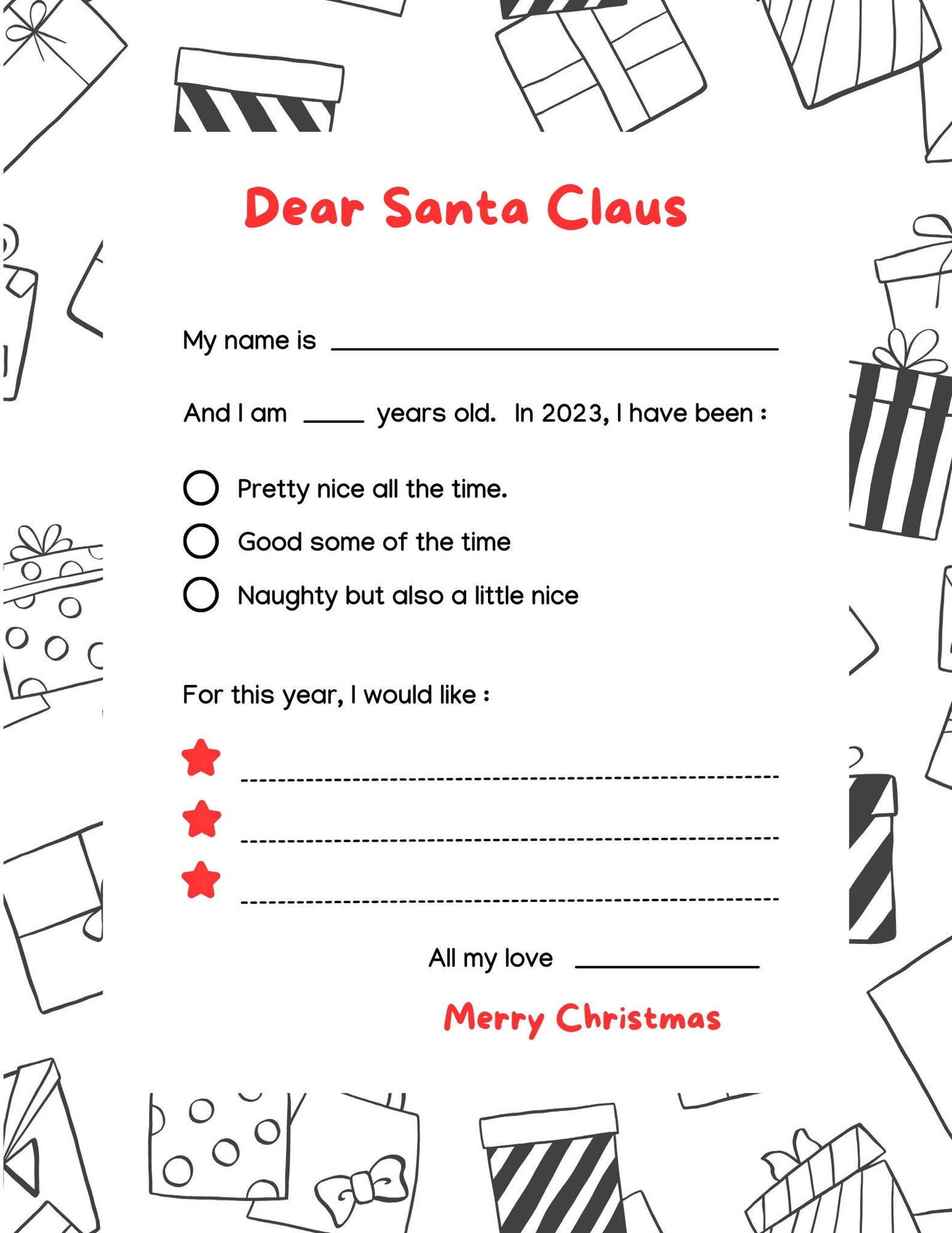 Christmas Letter To Santa Kids Letter To Santa Christmas Etsy christmas-letter-to-santa-kids-letter-to-santa-christmas-etsy