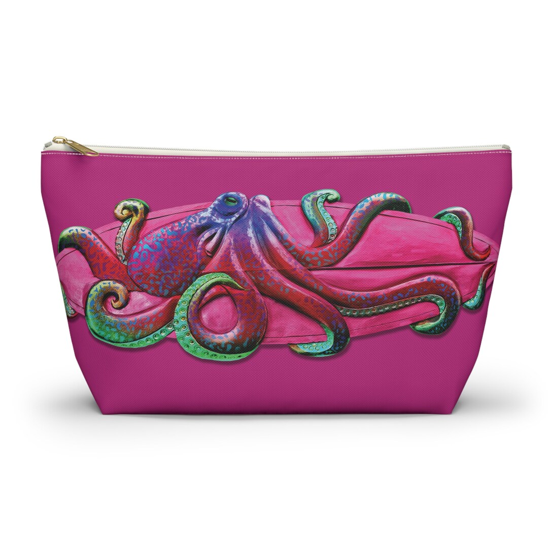 Jake Jones Gallery Octopus Wrapped Surfboard Pink Accessory, Cosmetic ...