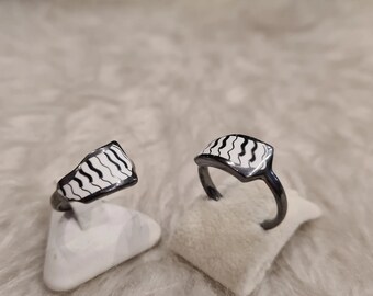 Handcrafted Piano Ring: 925 Sterling Silver Musical Jewelry