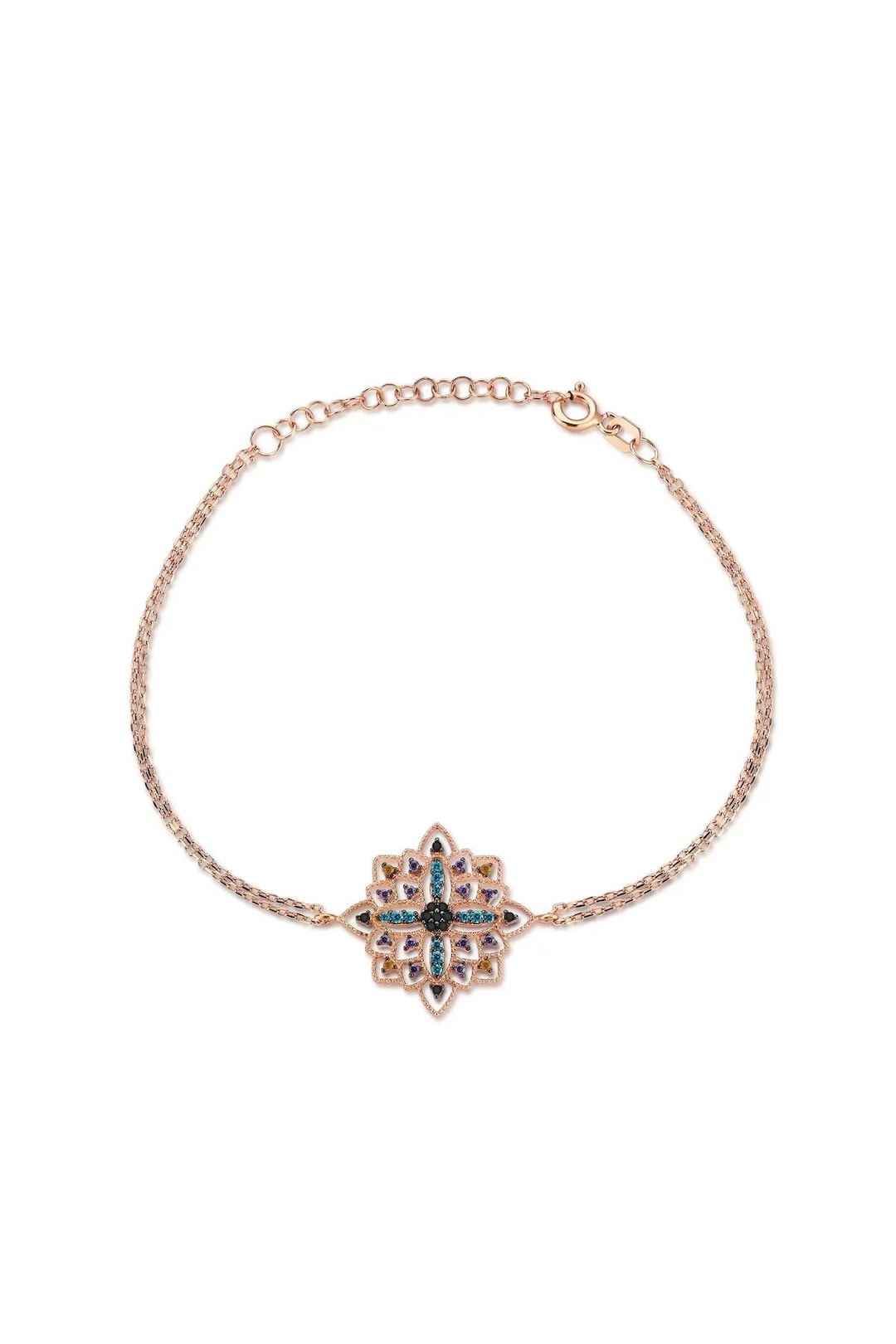Stellar Rose Silver and gold necklace 64087