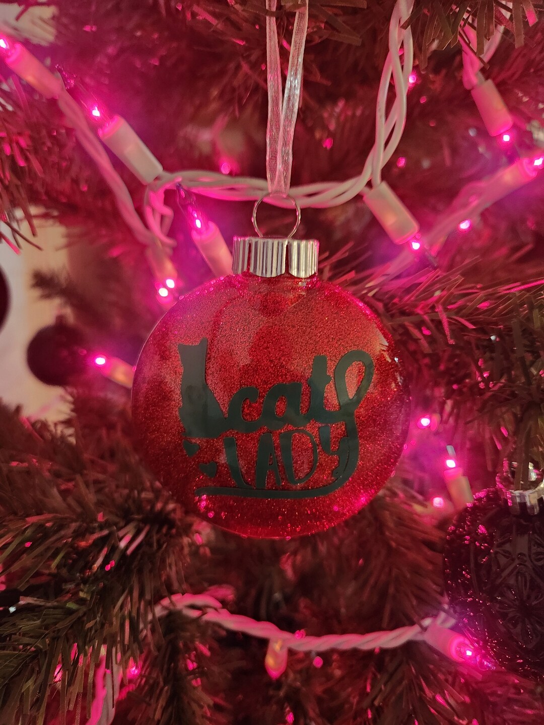 Hand Crafted Cat Lady Ornament Etsy