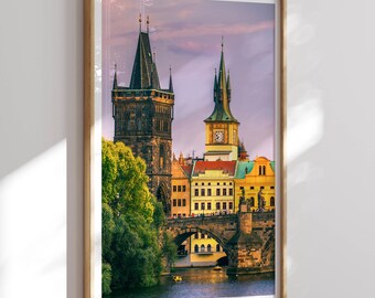 Prague Travel Poster, Prague Poster Print, Prague Wall Art, Prague Wall Decor, Prague Travel, Birthday Gift, Fine Art Photography, Colorful