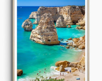 Algarve Print | Colorful Art | Portugal Wall Art | The Algarve Travel Poster | Algarve Holiday Gift Idea | Photography