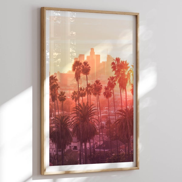 Los Angeles Photo Print, Los Angeles Sunset Wall Art, Los Angeles Photography, Los Angeles Travel, Los Angeles, Travel Poster, Gift