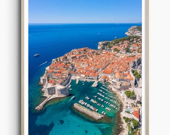 Dubrovnik Travel Poster Print, Croatia Travel Print Art, Dubrovnik Poster Art, Dubrovnik Travel Print, Croatia Wall Art, Croatia Photo Print