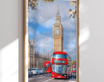 London Photo Print, London Wall Art, England, London Poster, London Gift, Travel Gift, Travel Poster, Housewarming, Wedding Gift, Big Ben