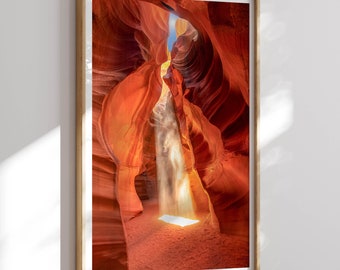 Antelope Canyon Print, Boho Wall Decor, Burnt Orange Canyon, Arizona Desert Print, Abstract Desert, Antelope Canyon Print Landscape
