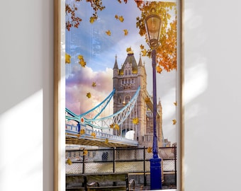 Londen, Londen fotoprint, Londen poster, Londen print, Londen reizen print, reizen poster, reiscadeau, kunst aan de muur, decor van het huis, fotografie