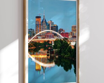 Nashville Photo Print, Dusk Nashville Wall Art, Nashville Poster, Nashville Poster Print, Nashville Wall Decor, Tennessee Poster, Gift
