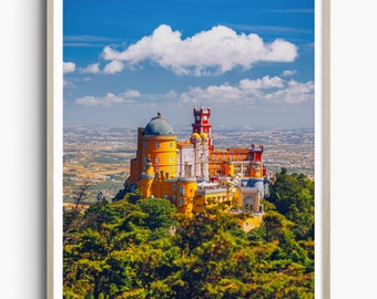 Pena Palace Sintra Travel Print | Sintra Illustration | Sintra Wall Art | Sintra Print | Portugal Print | Sintra Home Decor | Photography