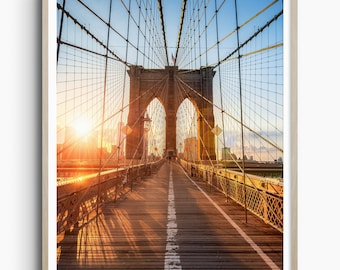 Nueva York, Puente de Brooklyn, Impresión de Nueva York, Impresiones de arte de Nueva York, Arte de la pared de Nueva York, Cartel de Nueva York, Regalo de Nueva York, Fotografía de bellas artes