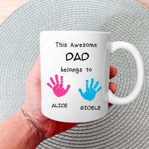 Personalized Mug - Father&#39;s Day Mug - Mug with Name - Gift Mug - Mug with Design - Ceramic Dad Mug with Your Text