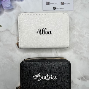Portafogli Donna Personalizzato con Zip, Portafoglio da donna con Zip, porta tessere, carte di credito con cerniera