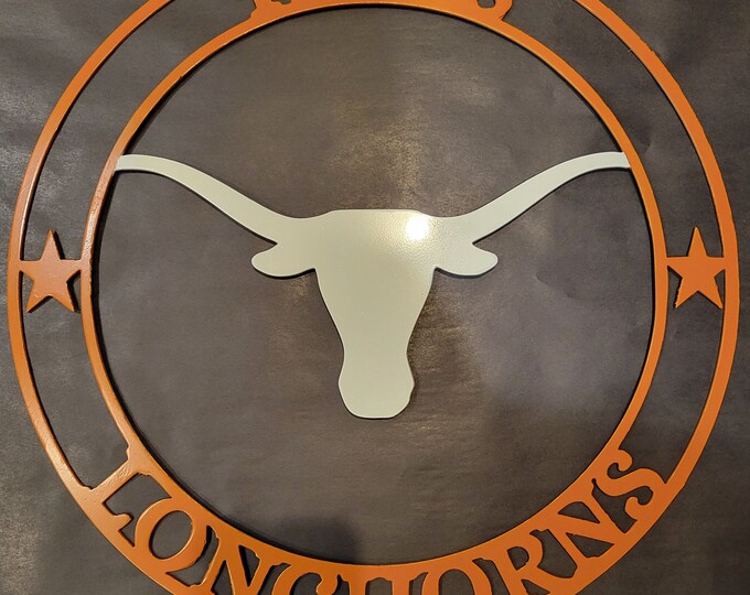Texas Longhorn Metal Wall Art / Texas Longhorn Original Artwork / Texas