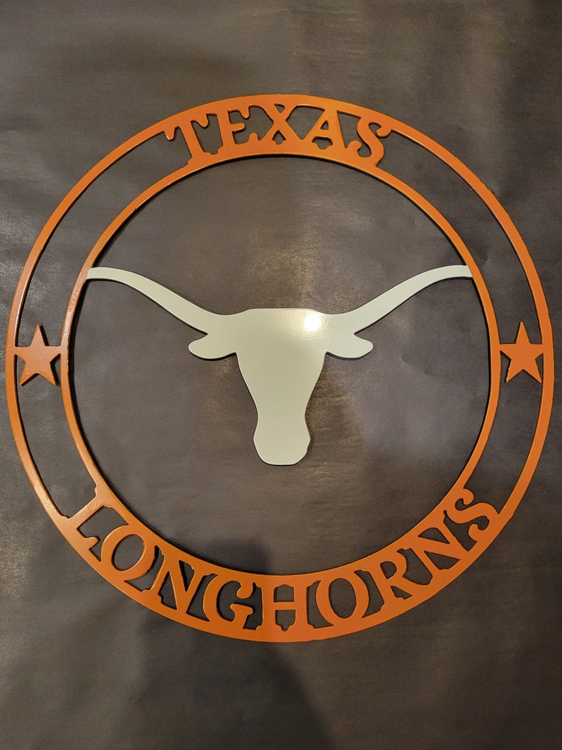 Texas Longhorn Metal Wall Art / Texas Longhorn Original Artwork / Texas