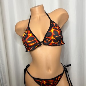 Unleash your Inner Flame with our Fire Print Two piece set- vibrant reds, oranges, yellows