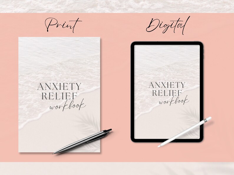Anxiety Relief Workbook Anxiety Digital Download Book, Therapy Journal ...