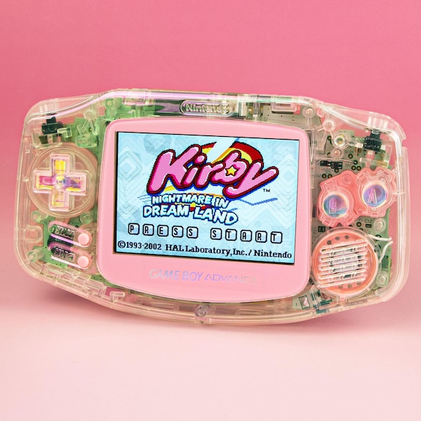 Game Boy Advance IPS Mod – Sakura 光 Edition | USB-C Battery + Accessories Included | Optional Audio Amplifier & LED Buttons