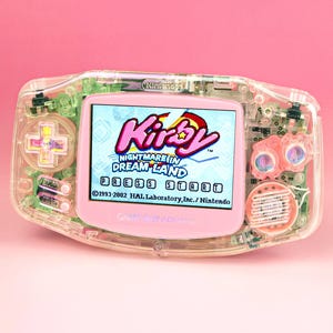 Sakura Edition Game Boy Advance IPS M2 | Sunset Opal Buttons | USB-C Battery | Audio Upgrade plus LED Options | Case and Earphones Included