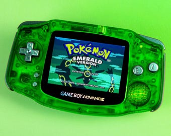 Game Boy Advance IPS Mod – Ryoku 龍緑 Edition | Optional USB-C Battery & Audio Amplifier, Accessories Included