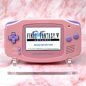 Sakura Dream Game Boy Advance IPS 2.9&quot; | Lavender-Purple Buttons | Audio Amp & Premium Buttons Upgrades | Case and Earphones Included