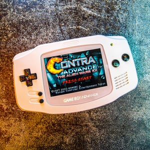 White Galaxy Game Boy Advance IPS M2 | Solar System Buttons | USB-C Battery & Audio Amplifier Upgrades | Case and Earphones Included