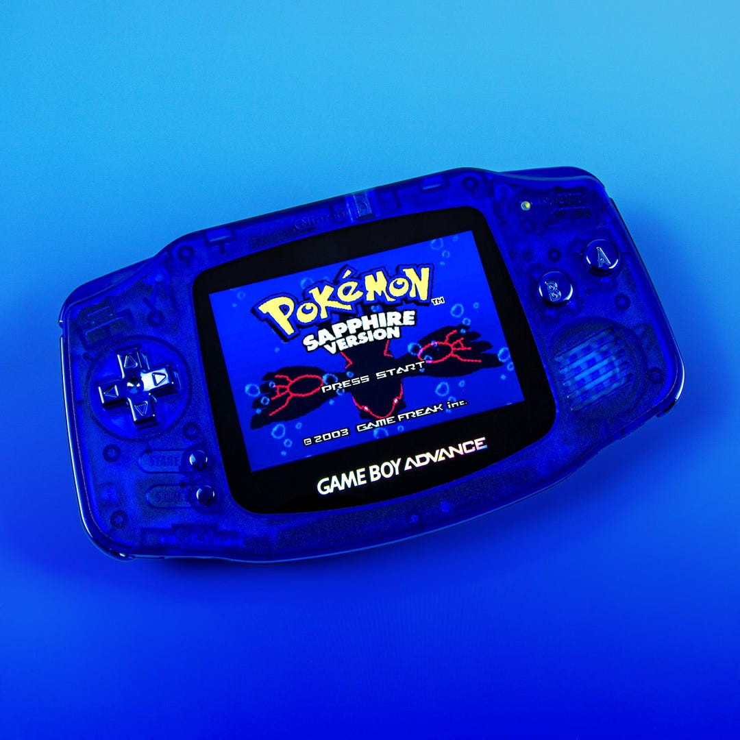 Shell Glacier Blue Gameboy Advance Aokami Edition Game Boy Advance