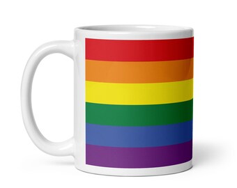 Tazza classica con bandiera arcobaleno del Gay Pride