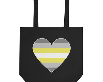 Borsa tote Demigender Pride con cuore