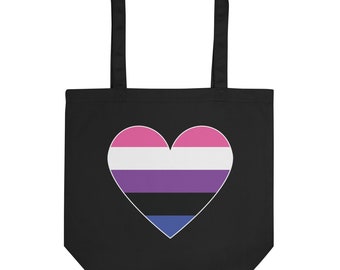 Borsa tote con cuore Genderfluid Pride
