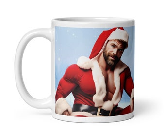 Tazza da caffè Gay Pride - Nella lista dei cattivi e lo adoro - Tazza di Natale LGBTQ - Regalo di festa queer - Babbo Natale sexy - Decorazione festiva LGBT