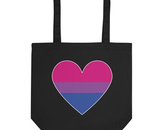 Borsa tote con cuore orgoglio bisessuale