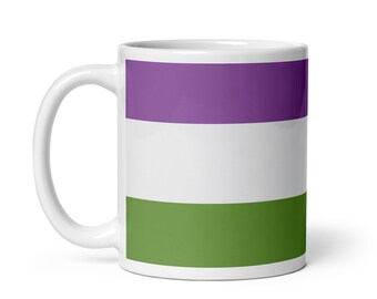 Tazza con bandiera Genderqueer Pride