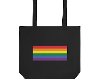 Borsa tote classica con bandiera arcobaleno Pride