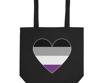 Borsa tote con cuore di orgoglio asessuale