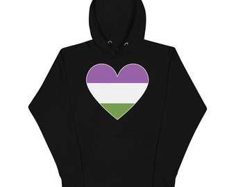Sudadera con capucha Genderqueer Heart