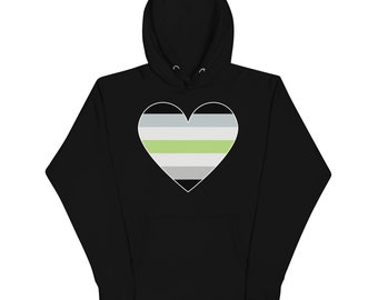 Felpa con cappuccio Agender Heart