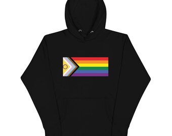 Felpa con cappuccio con bandiera Pride Intersex-Inclusive