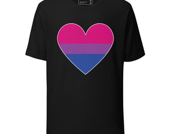 Maglietta con cuore dell'orgoglio bisessuale