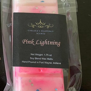 Pink Lightning Wax Melt Snap Bar: Spun Sugar Scent
